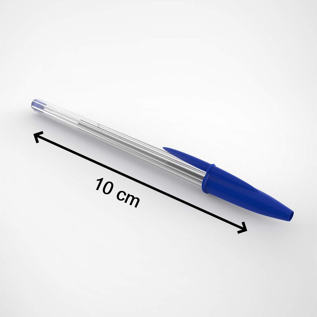 Pack of 100 ball pens with focus on their smooth writing experience and design