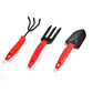 9070 3pcs Small sized Hand Cultivator, Small Trowel, Garden Fork