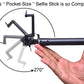 Flexible selfie stick with aux wire for easy grip.