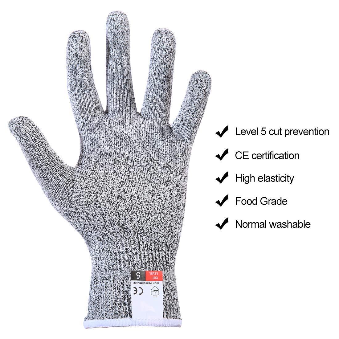 Durable cut-resistant gloves for work.