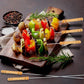 Heavy-duty tandoor grill skewers for barbecue.