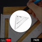 Double side scale triangle tool, precise measurements.