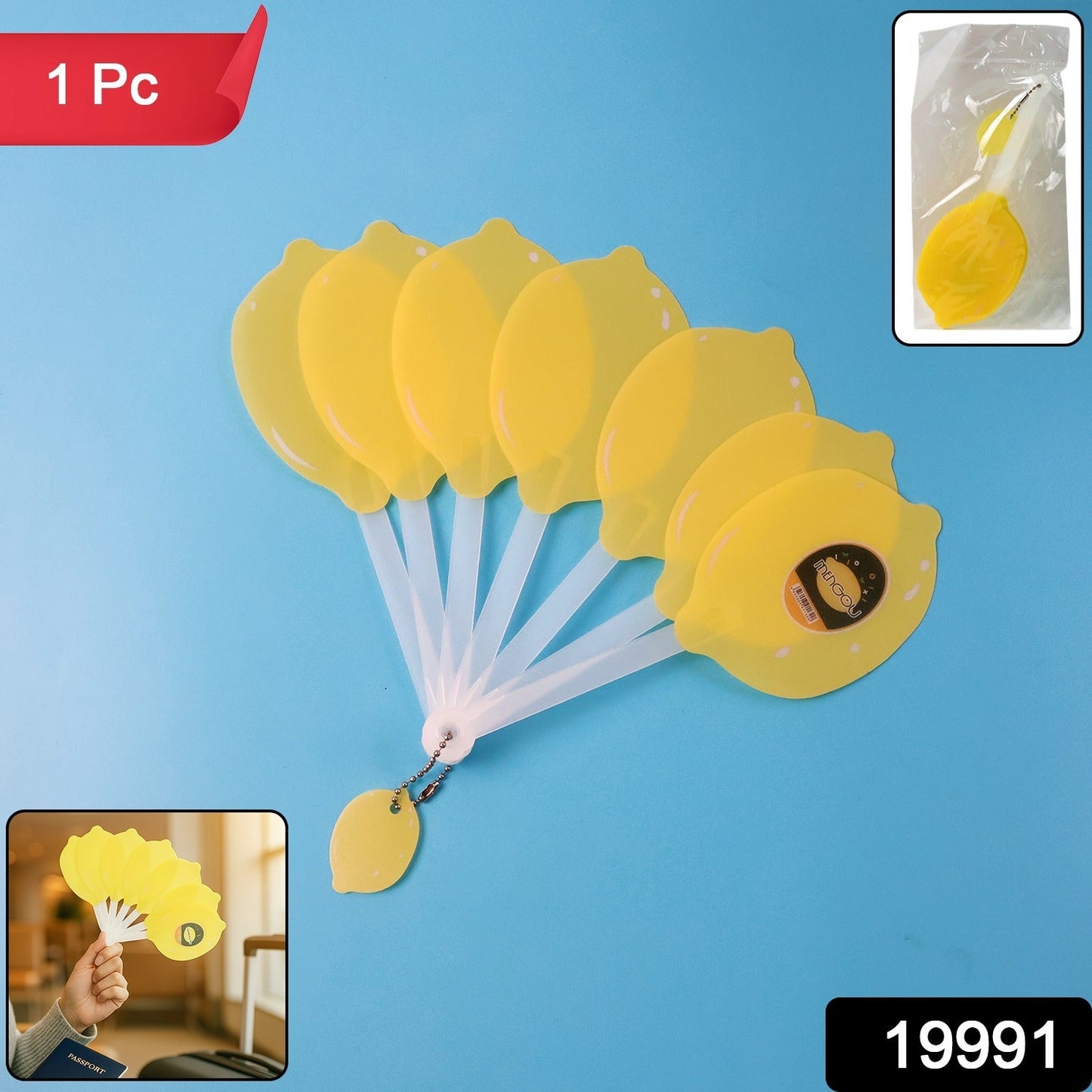 Lemon-Shape Hand Fan 