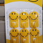 smily face hooks in yello color