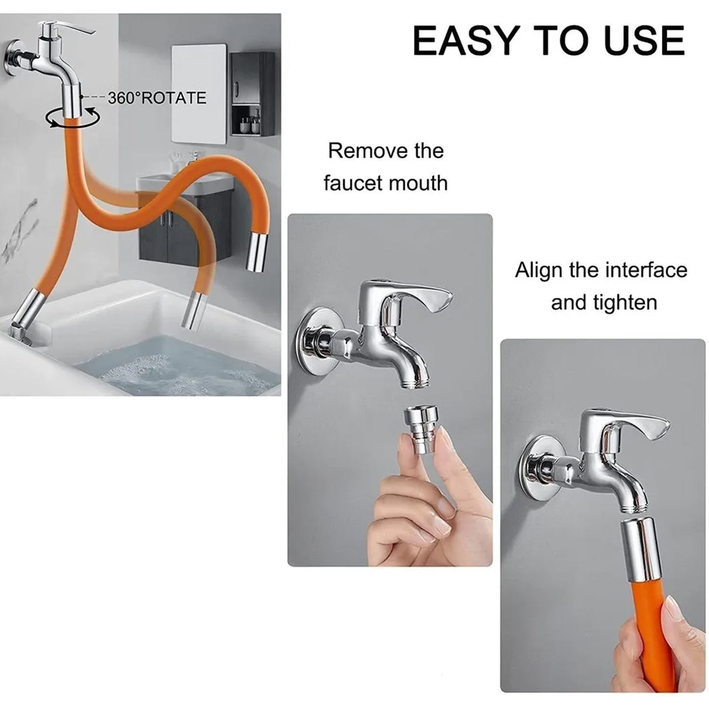 Flexible water tap extender