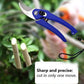 Ergonomic stainless steel garden scissors for easy handling