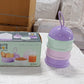 Customized 3 Layer Cute Portable Baby Food Milk Powder Storage Box Bottle Container Milk Powder Baby Food Container Bowl (Mix Color)