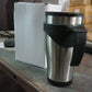 Stainless Steel Vacuum Glass Insulated Glass Coffee Cups (With Lid & Handle / 1 pc)