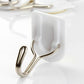 White plastic hook for hanging kitchen towels.