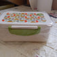 Lunch box with 3 sections, leak-proof, and spoon for convenient use