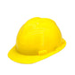 Yellow plastic hard hat designed for construction and safety.