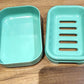 Premium Quality Rectangular Aqua Green Plastic Soap Case (1 Pc)