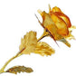 24K artificial gold red rose