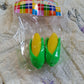 Corn-shaped erasers for school supplies, 2-piece set