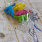 Set of dinosaur erasers for children’s school supplies