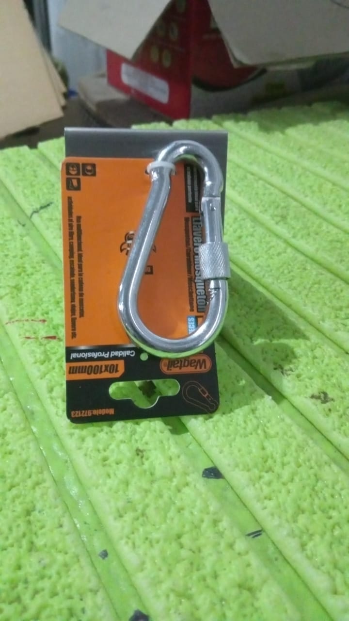 Snap Hook With Screw-Stainless Steel Snap Hook Clip Heavy Duty, Carabiner Clip (10Ã—100 MM / 1 Pc)