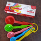 Set of 5 plastic measuring spoons