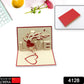 Elegant 3D paper card suitable for Valentineâ€™s Day or Christmas