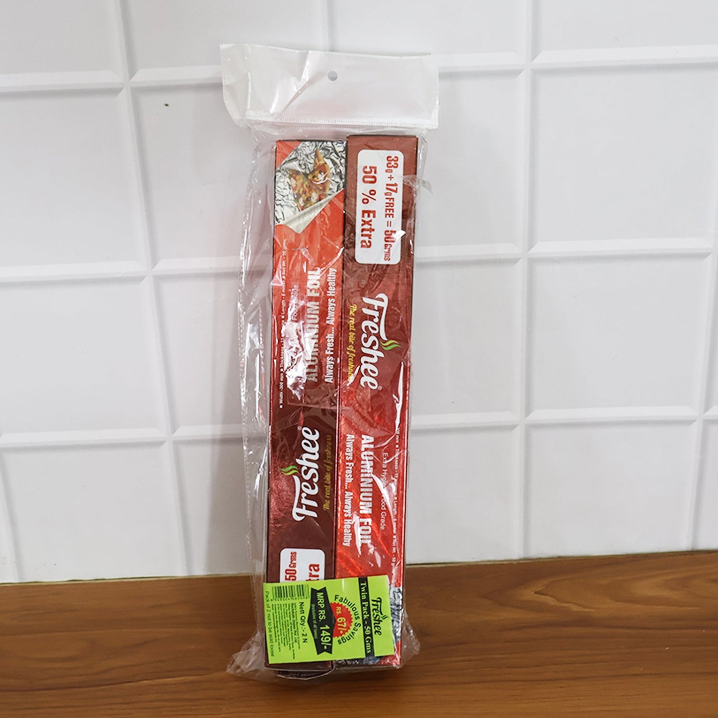Freshee Premium Aluminium Foil — Twin Pack 2 Pc (Net 50 g each)