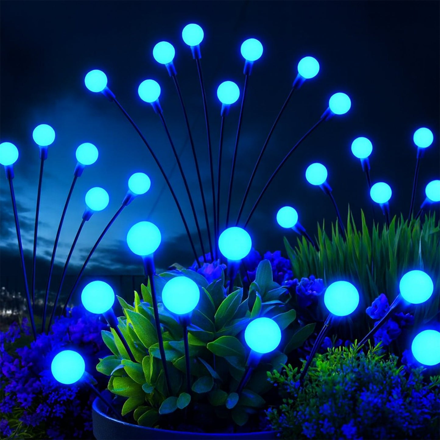 Solar LED Fiber Optic Garden Light - (1 Pc)