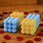 Colorful Cube Shaped Wax Candles (4 Pc)