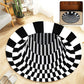 3D Space Round Carpet, Floor Mat Non-Woven Doormat (60 Cm)