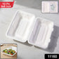 Vegnar Premium Bagasse Clamshell Food Box (10 Pc, 9x6 Inch)