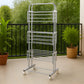 3 Layer Foldable Stainless Steel Cloth Drying Stand with Wheels