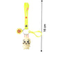 Cute Cartoon Bunny Silicone Keychain with Decorative Strap (1 Pc)
