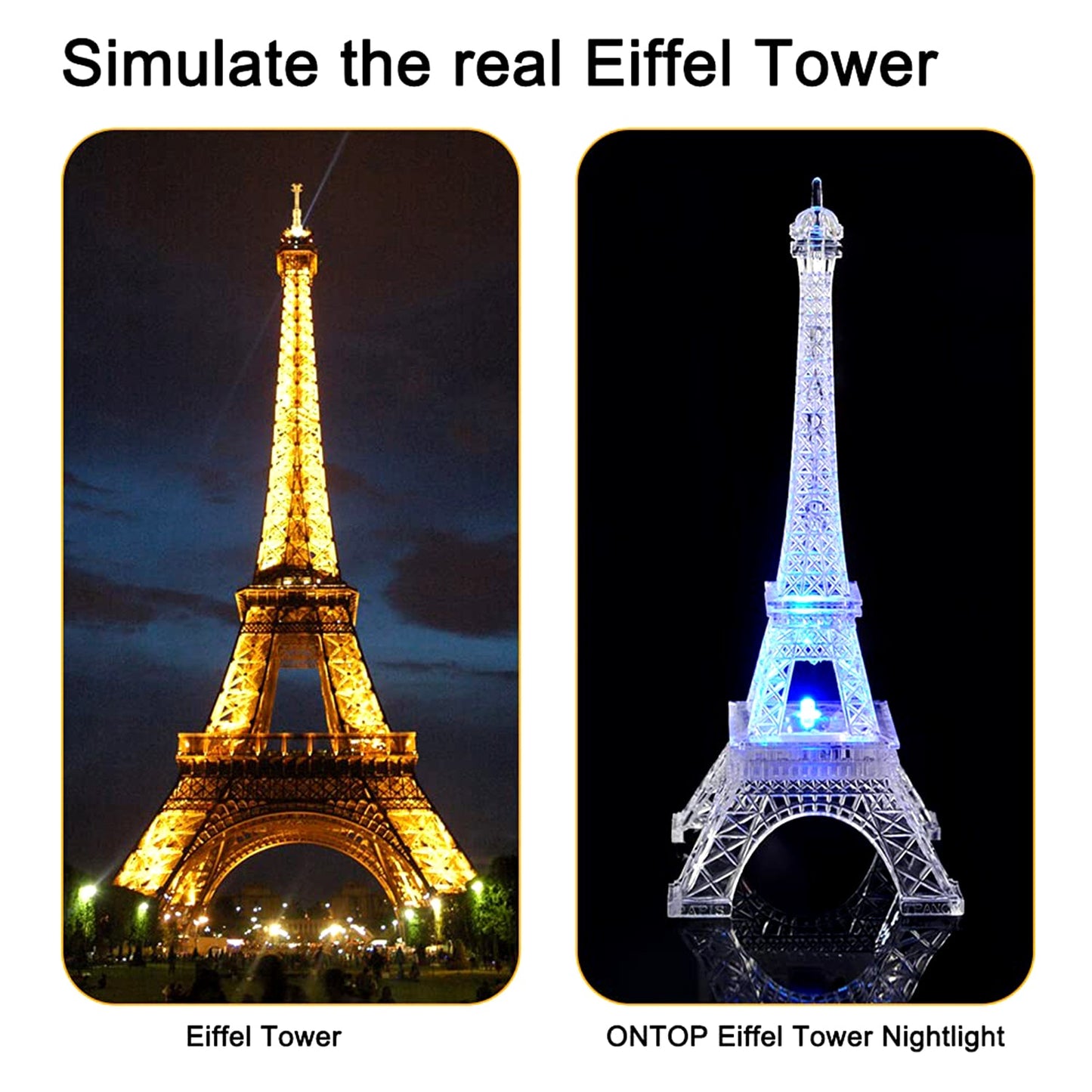 Eiffel Tower LED Decorative Showpiece (1 Pc)