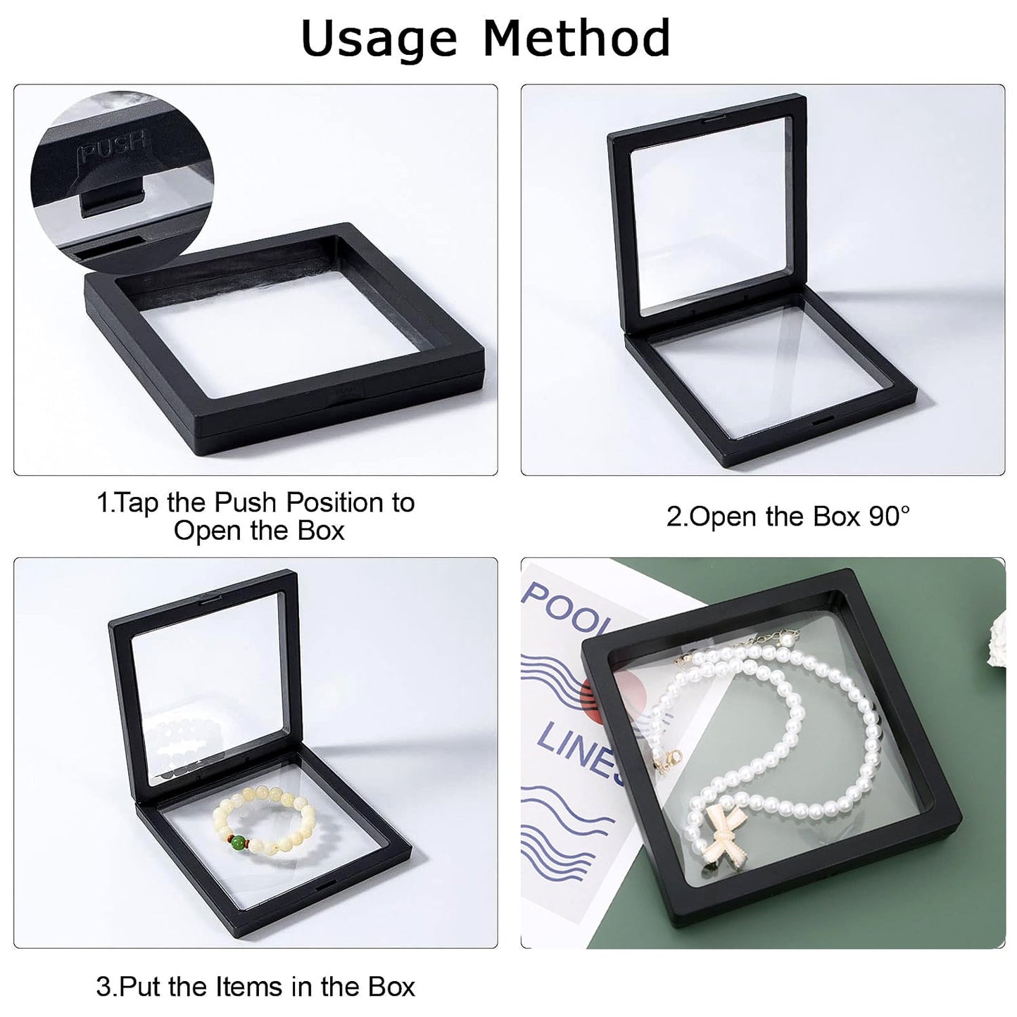 Transparent Jewellery Display Box (9x9 cm / 1 Pc)