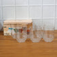 Transparent Diamond-Pattern Drinking Glass Set (6 Pc Set)