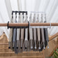 Space-saving trouser hanger with adjustable arms for versatile storage