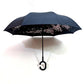 0233 Printed Travel Windproof Umbrella (Reverse Umbrella) 