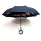 Wind-resistant reverse umbrella