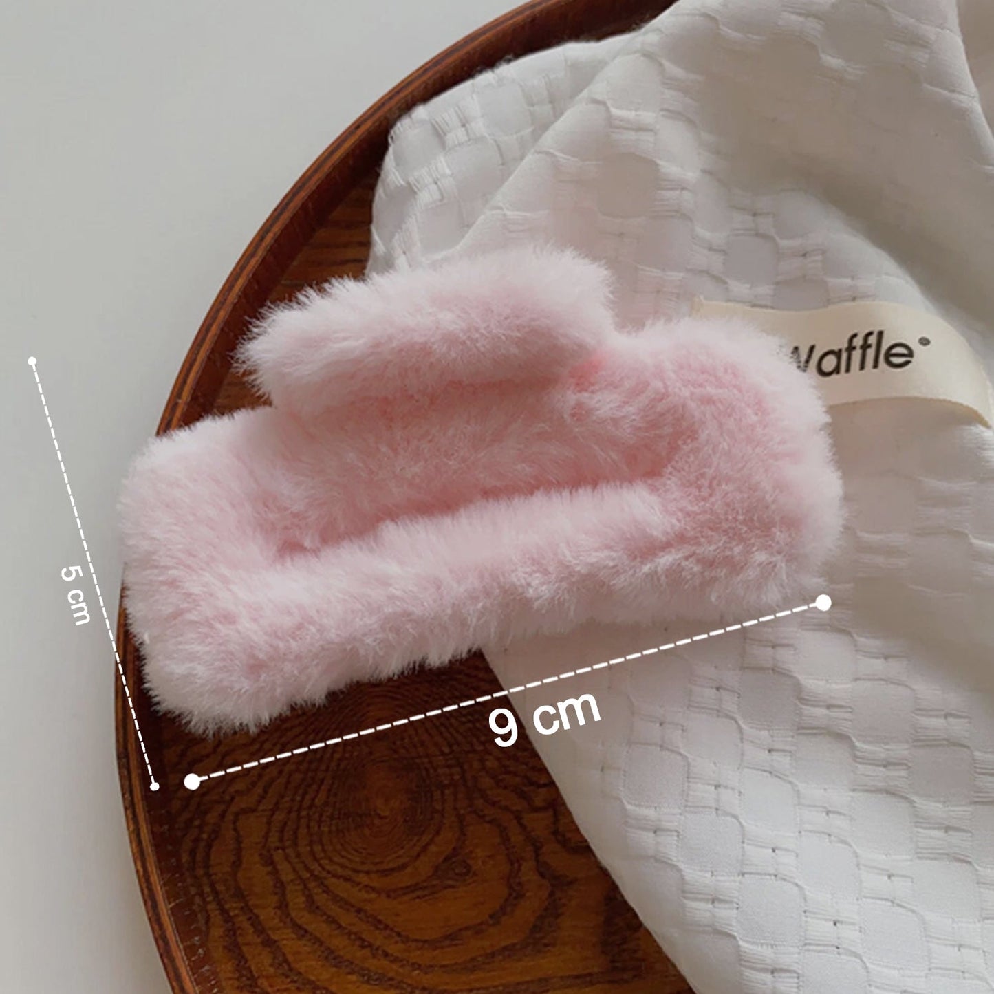 Big-Size Soft Faux Fur Hair Claw Clips (12 Pc)