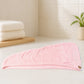 Soft Microfiber Hair Drying Towel Wrap with Cute Teddy Bear Button (1 Pc)