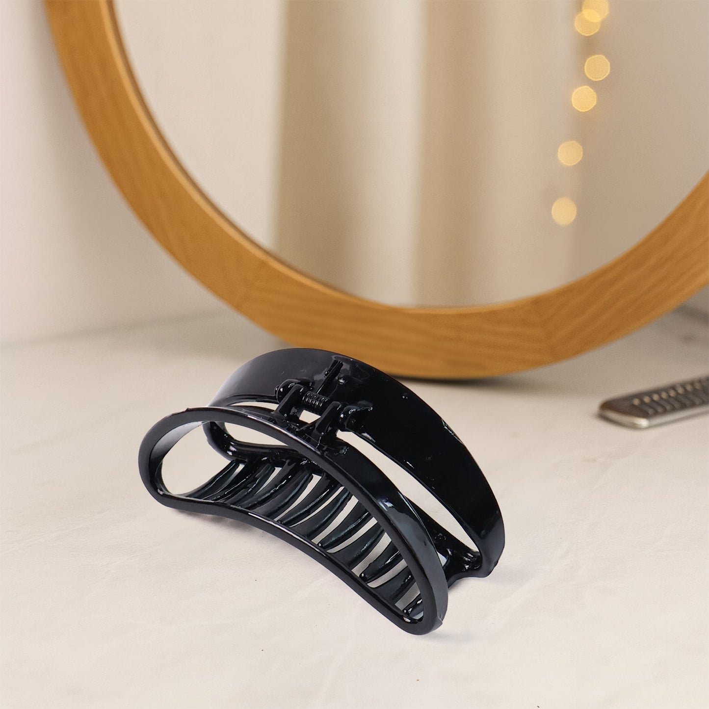 Plastic Hair Clamp Grip, Simple Matte Hair Barrette Clamp (12 Pc)