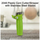 Efficient corn stripper tool with ergonomic design and sharp stainless steel blades.