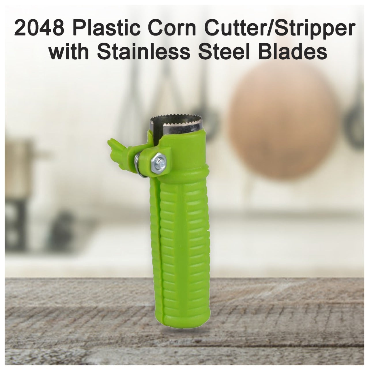 Efficient corn stripper tool with ergonomic design and sharp stainless steel blades.