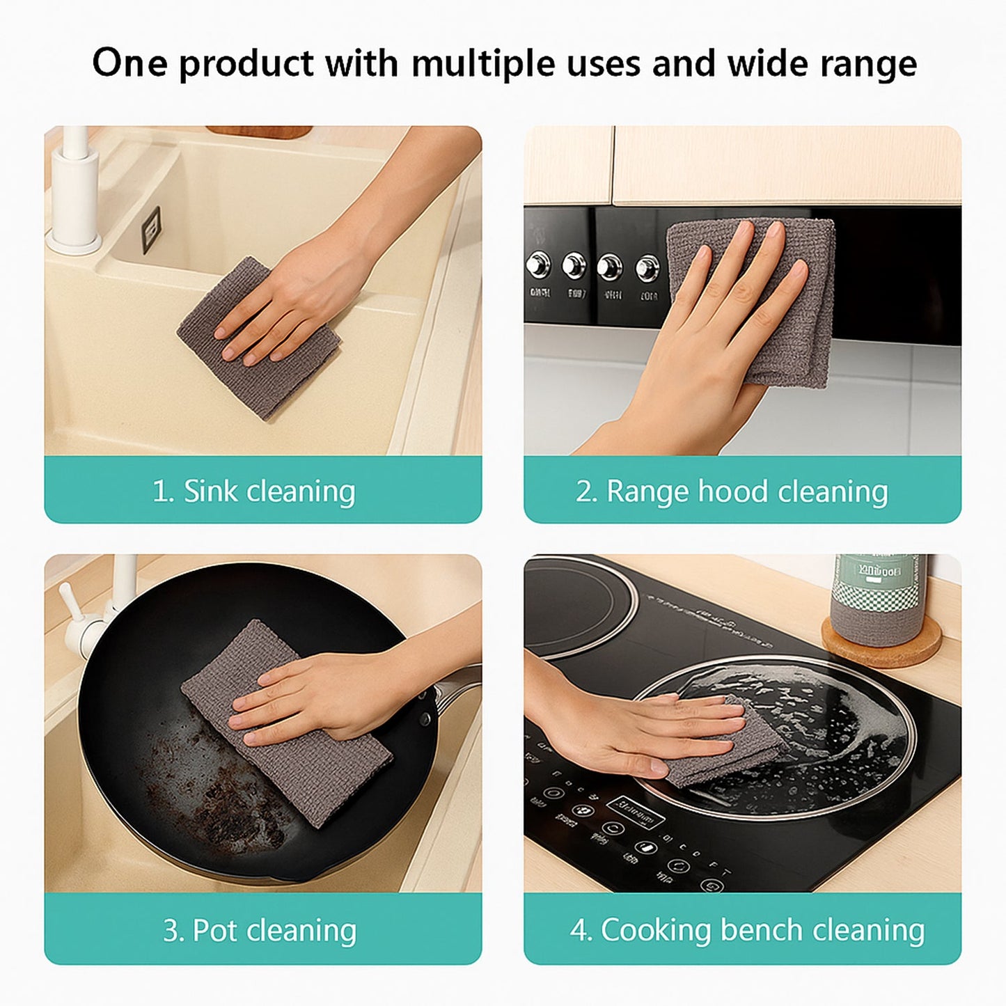 Disposable Kitchen Cleaning Cloth Roll – 25 Sheets (23x19 cm)