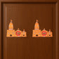 Shubh Labh Ram Temple / Mandir Design Decorative Wall Sticker (2 Pc)