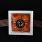 Laddu Shaped Decorative Wax Candles (4 Pc / Set)