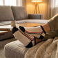 White & Black Striped Low-Cut Sports Socks (1 Pair)