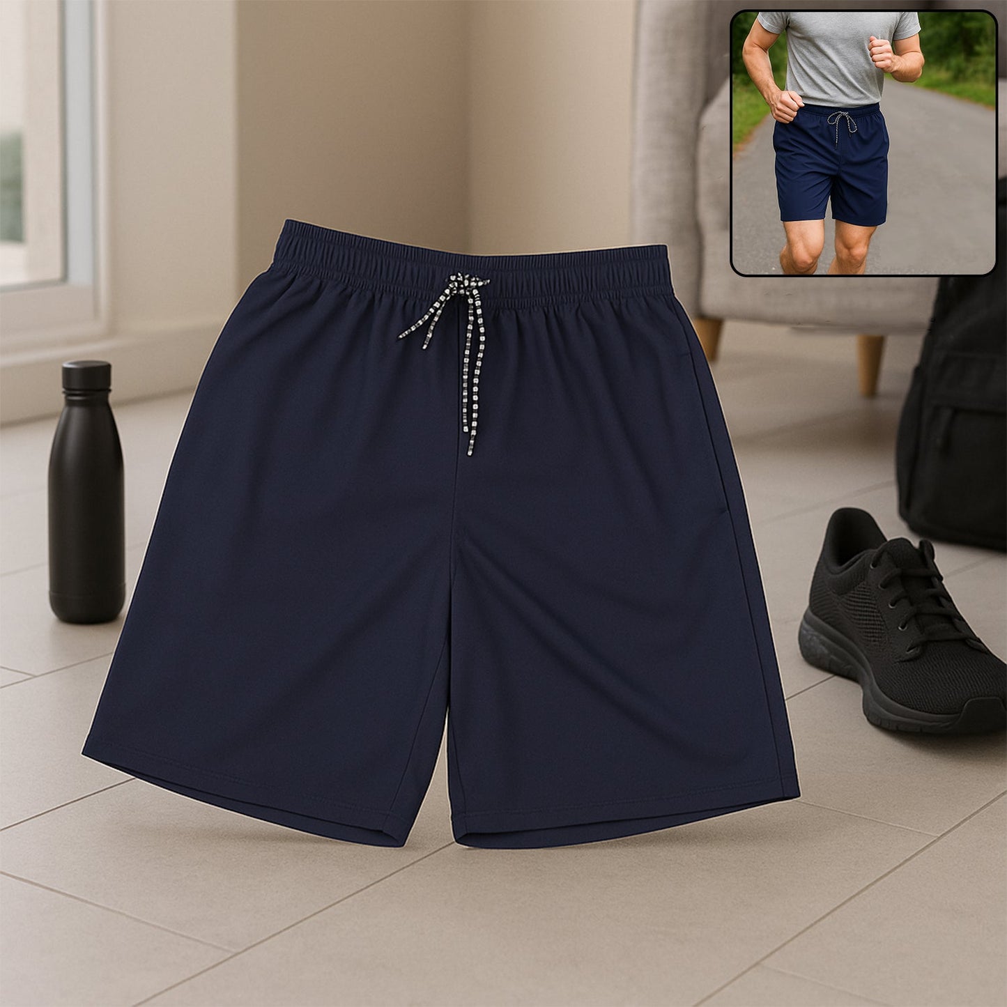 Men’s Sports Shorts with Side Stripe