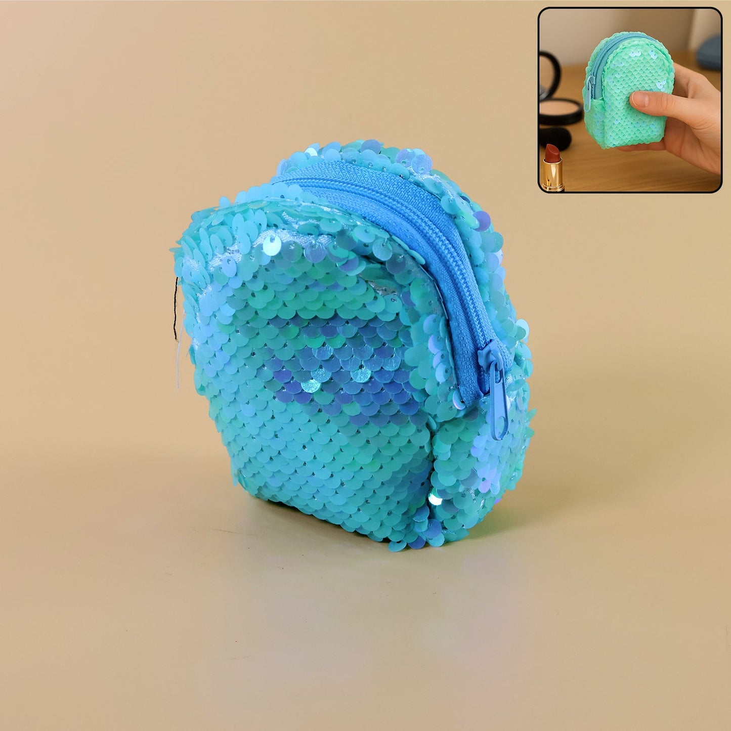 Mini Sequin Zipper Pouch