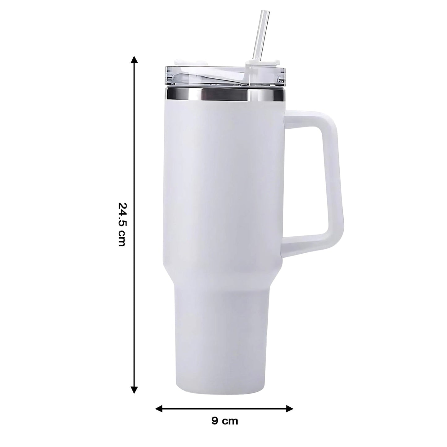 890 ML Insulated Stainless-Steel Travel Tumbler White Color (1 Pc )