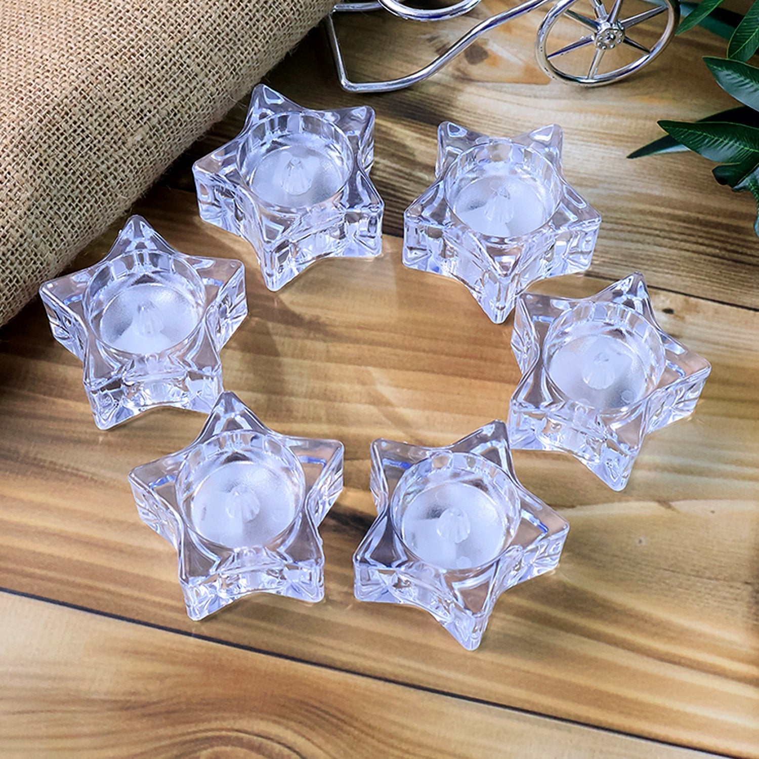 Star-Shaped LED Candles