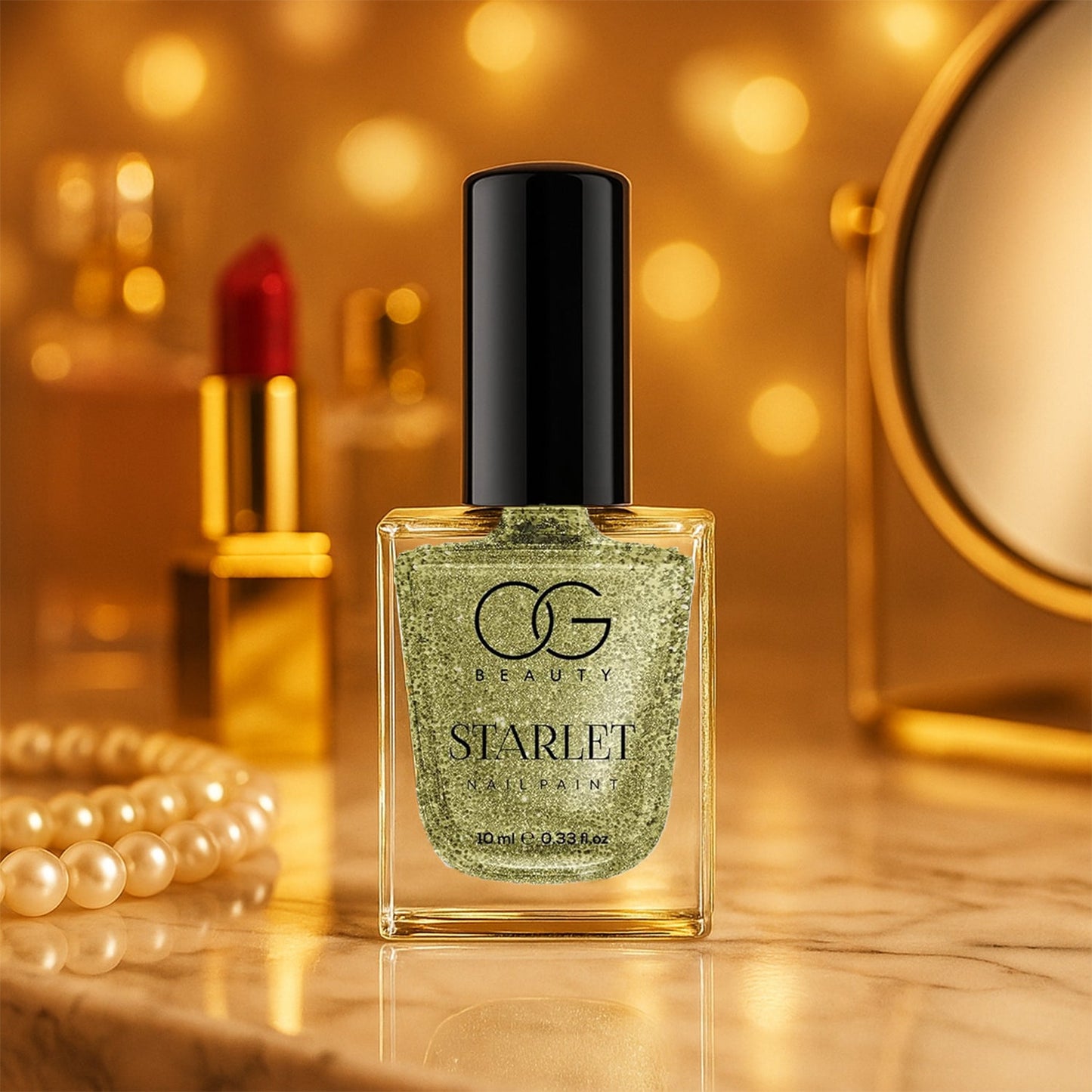 Beauty Sunshine Gold Starlet Glitter Nail Paint