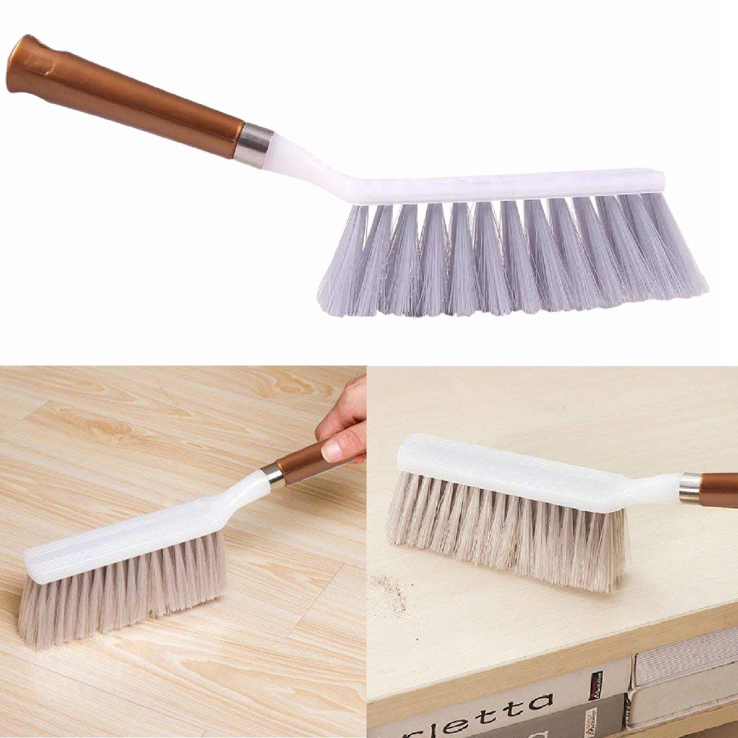 Durable household brush for cleaning floors and surfaces